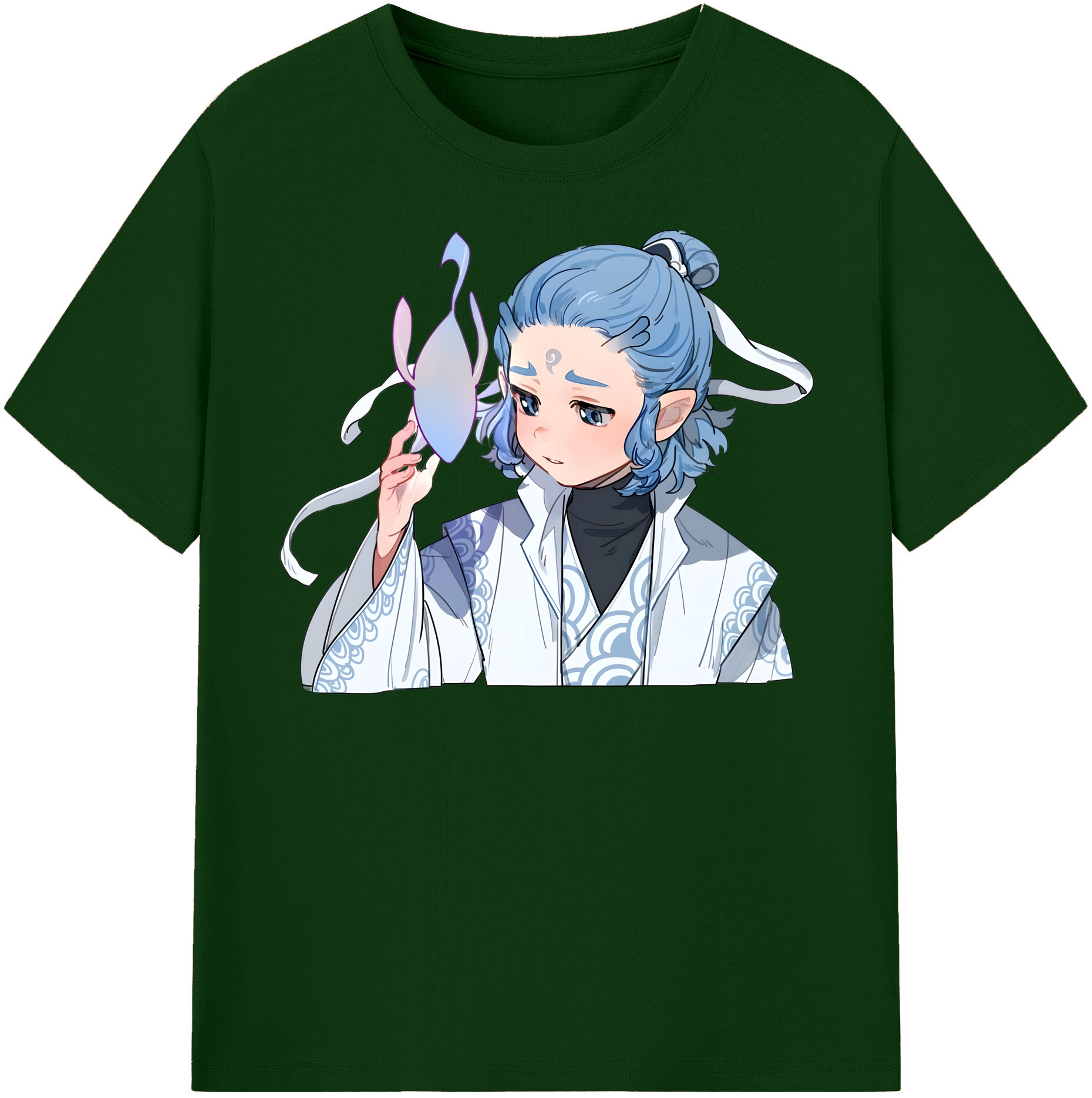 （画像用） Ne Zha 2 ナタ 魔童の大暴れ 綿100％半袖Tシャツ（フロントプリント）